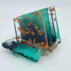 Mica Swirl Epoxy Coasters - Square